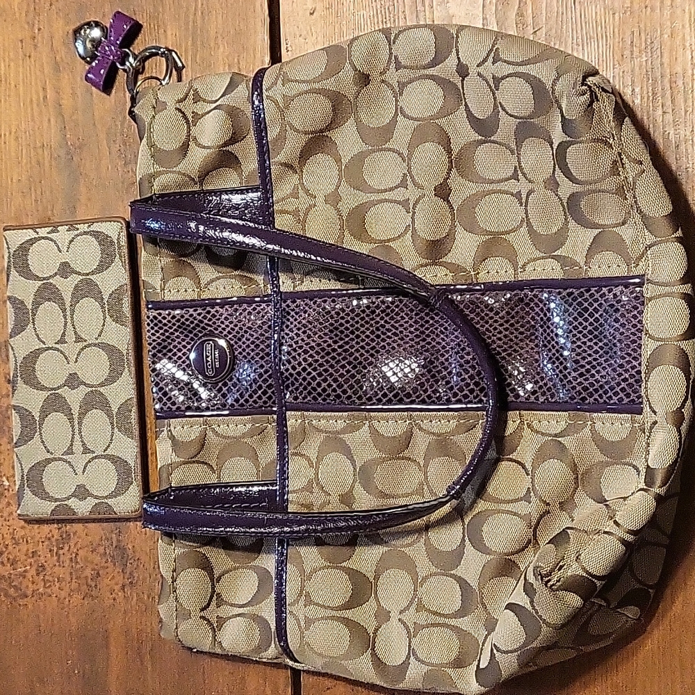 Coach bag and matching checkbook